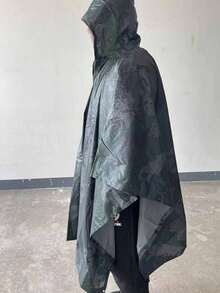1 pieza Impermeable de Body completo reforzado, capa de lluvia con capucha de una sola pieza, mono impermeable de moda para adultos para ciclismo y senderismo al aire libre - Multicolor - Ver 14