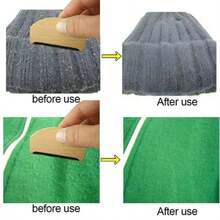 Cashmere Sweater Lint Remover Wooden Portable Lint Brush - Black - View 4