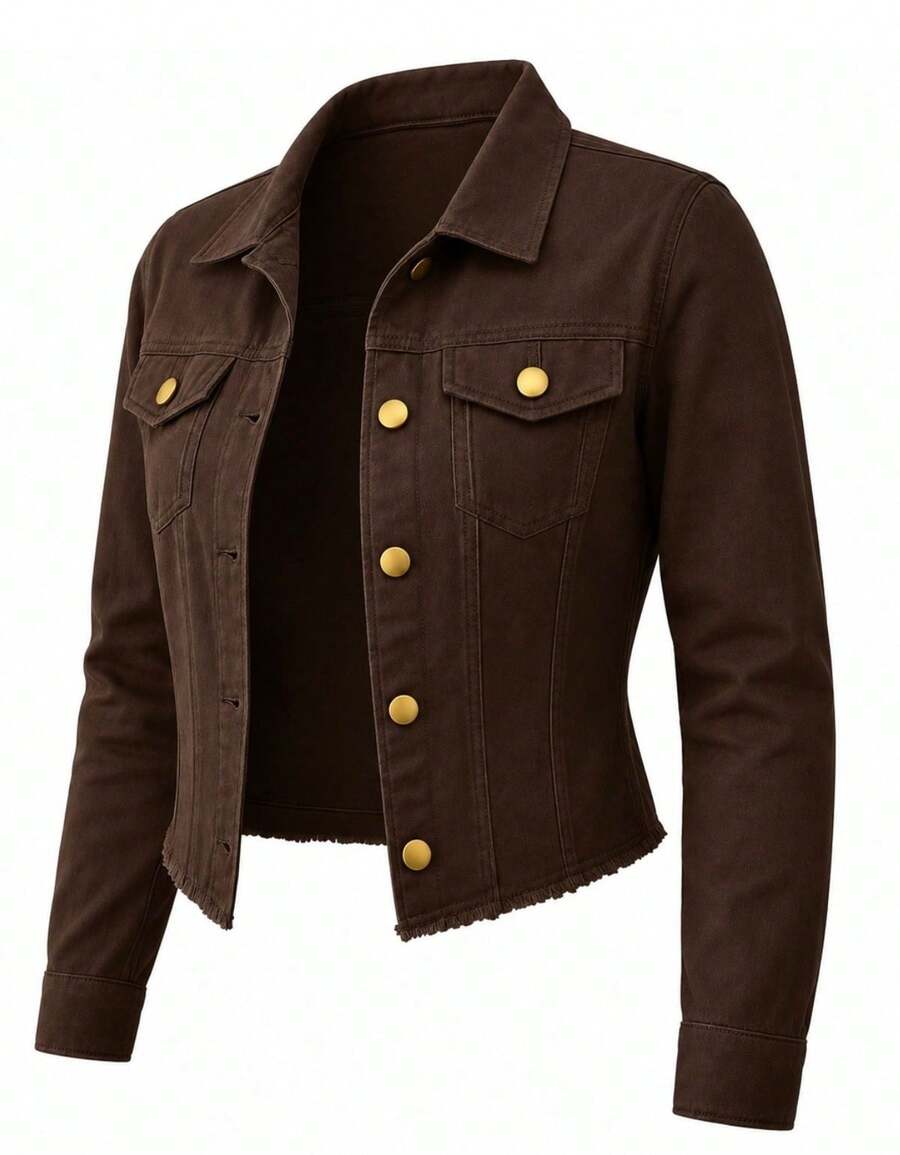Women Denim Jackets & Coats - 棕色夾克 - 查看 1