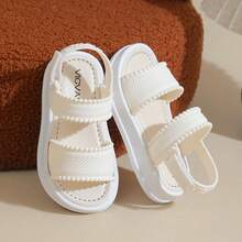 Caweiny Girls' Fashion Thick Sole Sandals Suitable For Daily Wear - White - View 4