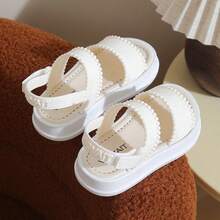 Caweiny Girls' Fashion Thick Sole Sandals Suitable For Daily Wear - White - View 5