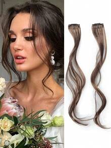 2 PCS Synthetic Bangs,Synthetic Wig With Split Bangs, Clip On Forehead, Natural Seamless, Synthetic Dragon Beard Bangs, And Eight Character Bangs,Suitable For Women's Daily Wear Synthetic Bangs, Halloween - Multicolor - View 11