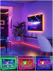 3FT-100FT 智能 RGB LED 燈條,居家裝飾派對裝飾 LED 燈條,DIY 柔性 RGB 燈條,配備 44 鍵遙控器,5V USB 供電 LED 燈條,適用於電視背光照明、女孩房裝飾、節日裝飾和 DIY 佈置(3.28FT/1M 尺寸較短,請根據您的實際需求選擇購買,內置背膠無法貼在粗糙牆面,請小心黏貼!) - 多色-44鍵 - 查看 5