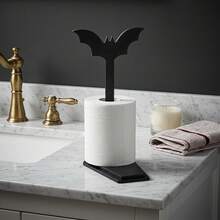 1/3pcs Creepy Gothic Bat Coffin Wooden Napkin Holder, Black Drill-Free Reusable Tissue Organizer, Indoor Bathroom Desktop Decor, Halloween Haunted House Trick Or Treat DIY Party Home Decor Gift - Napkin Holder - View 7