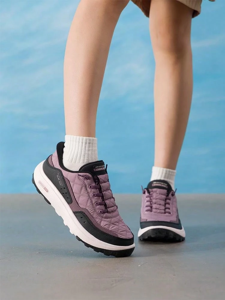 Skechers Women's Urban ExploreL Outdoor Quilted Casual Sports Walking Shoes 180277-PRBK - Purple/Black - View 1