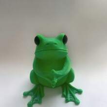 超可愛綠色青蛙筆筒 3D 設計迷人青蛙辦公室裝飾品，趣味文具收納盒，適合玩家、作家與青蛙愛好者 - 彩色 - 查看 3