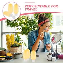 Travel Refillable Bottles, Leak-Proof Squeezable Container Set, Suitable For Liquid Shampoo, Soap And Toiletries. (Multi-Color) | Leak-Proof, Refillable, Squeezable Containers, Including Labels And Transparent Portable Bag - Multicolor - View 10
