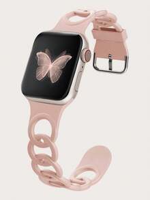 Lace Hollow Floral Silicone Watch Band Compatible With Apple Watch Band 38mm 40mm 41mm 42mm 44mm 45mm 46mm 49mm, Boho Thin Hollow Slim Engraved Breathable Sports Watch Band Waterproof Watch Band Suitable For Apple Watch Ultra 11/10/9/8/7/SE/6/5/4/3/2/1 SE Women Men - Lace - View 18