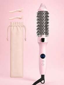 GENAI Hot Air Straightening Brush For Thick, Unruly Hair – 3-In-1 Styler For Straightening And Curling Hair, Heated Round Comb Attachment, Fast Heating Ceramic Technology, 3 Colors - EU C Type Plug(220-240V) - View 9