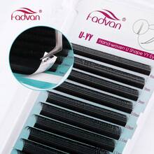 Fadvan YY型 0.07 C/D/DD/L/L+/LU 捲度 8-15mm & 混長 手工編織頂級柔軟輕盈自然感接睫毛 - 淺藍色 - 查看 14
