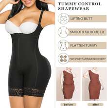 YIANNA  Colombianas Shapewear For Women Postpartum Tummy Control Body Shaper Butt Lifter Bodysuit - 1-black - View 7