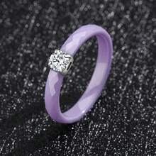 Pinannie 3mm Colorful Enamel Rings For Women, Cubic Zirconia Stainless Steel Ring Engagement Promise Wedding Band Stackable Jewelry Gift For Her US Size 5-12 - Faceted - View 40