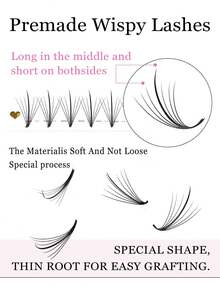 FOXYMEI 12 Rows Lightweight Pre-Made Eyelash Fans C/D Curl 7D Pointed Lash Extensions 8-15mm Anime Style Imported Material Pre-Made Voluminous Lashes Suitable For Beginners Salon-Grade High-Quality Lash Clusters - View 3