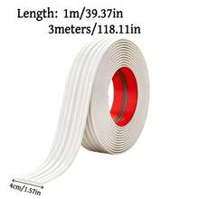 1pc 4cm Flexible Self-Adhesive Decorative Strip, Flexible Self-Adhesive Corner Guard Decor, Multi-Purpose Decorative Strip - Easy Installation, Cuttable, Easy To Clean - Suitable For Doors, Windows, Wall Corners And Picture Frames - A - View 4