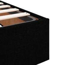 vidaXL Ottoman-Bett ohne Matratze Schwarz 180x200 cm Samt, Bettrahmen, Bettgestell mit Stauraum, Polsterbett, Bettgestell, Bettrahmen mit Stauraum - Schwarz - Übersicht 5
