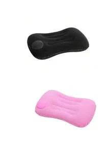 5 opciones de color Almohada inflable portátil para camping, 1 pieza Almohada inflable comprimible para soporte de cuello adecuada para playa, oficina, hogar, viaje, almohada inflable compacta y portátil - Multicolor - Ver 21