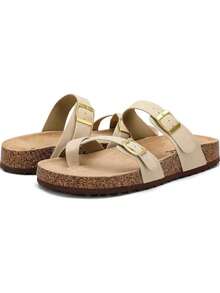 GETAC Women Flat Sandals - Beige - View 7