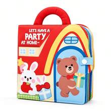 Infant & Toddler Educational Cloth Book, Early Learning 3D Tear-And-Stick Game, Teething Toy - Multicolor - View 11