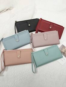 FOREVER MIYIN Card Holder Long Wristlet Wallet For Women, Multiple Colors Portable Mini Purse Bag, Coin Zipper Handheld Handbag Daily Travel Storage - Multicolor - View 8