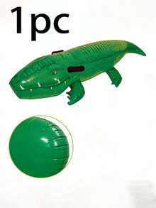1pc Inflatable Crocodile Ride-On Float/Water Mount/PVC Surf Float, Suitable For Adults And Family Entertainment, Summer Party Accessory, Great Choice For Summer Gatherings And Vacations, Applicable For Halloween, Christmas, Horror Theme, Outdoor Halloween - Multiple Styles - View 12
