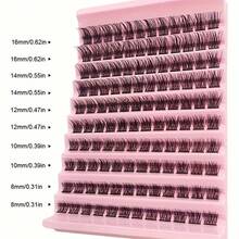 LIMEIKAI 120 Clusters False Eyelashes, 8-16mm, Thin Natural, D Curl, Fluffy Clusters, DIY Eyelash Extension, Eyelash Clusters, Individual False Eyelashes, False Eyelashes, False Eyelashes - C - View 4