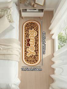 1pc Leopard Print Cute Rug, Kitchen Rug, Hallway Rug, Suitable For Bathroom, Kitchen, Outdoor, Indoor, Bedroom, Living Room, Bedside, Decorative Rug, Machine Washable Easy To Clean, Entryway Mat, Non-Slip Bottom, Bedroom Decorative Rug - Multicolor - View 13