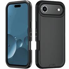 Military-Grade 3-In-1 Shockproof Phone Case, Heavy Duty Anti-Fall Anti-Slip Multi-Layer Protective Waterproof Scratch-Resistant Full-Body Protective Cover, Universal Phone Case, Practical Daily/Chinese New Year Gift - Black - View 58