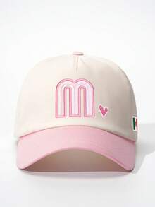 1pc Men's M Letter Mexican Flag Embroidered Baseball Cap, Street Fashion Casual Hat For Spring/Autumn Travel, Beach Vacation - Multicolor - View 3