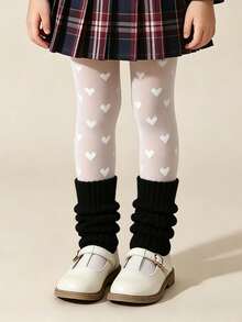 4/1 Pair Girls' Simple Fashion Versatile Autumn/Winter Leg Warmers, 4-12 Years Old Girls' Versatile Style, JK Outfit, Candy Color, Neon Color, Autumn/Winter Maillard Color, All-Match Simple Black/White Multiple Colors Available For Free Selection - Multicolor - View 6