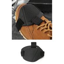 2PCS Motorcycle Gear Shift Pad PU Honeycomb Anti-Slip Shoe Cover, Hook And Loop Strap Universal Easy Installation, Enhances Foot Control And Riding Comfort, Wear-Resistant Anti-Scratch Anti-Dirt Protects Shoe Surface From Gear Lever Wear And Scratches, Full Toe Coverage Design Fits Leather Shoes Work Boots Canvas Shoes Riding Boots And More - Black - View 5