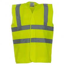 Yoko Mens Band & Brace Hi-Vis Vest - Yellow - View 2