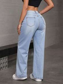Women Jeans - 淺藍 - 查看 5