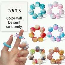 1/5/10/Piezas Anillos Sensoriales con Cuentas Espinosas, Colores Aleatorios - Diseñados para Alivio del Estrés, Anillos Ajustables para Dedos, Degradado Multicolor. Adecuado para Adultos, Masajeador de Dedos. Diferentes Anillos de Alivio del Estrés con Cuentas Espinosas Táctiles, Colores Aleatorios - Multicolor - Ver 11