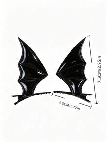 Halloween Headwear - Bat Hairpin - Little Devil Hair Accessory - Festival Party Hair Accessory - Multicolor - View 7