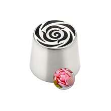 Extra Large Russian 304 Stainless Steel Seamless Peony Flower Piping Tip, 3D Bouquet Cake Decorating Tool For Candy, Mashed Potato, Mung Bean Paste, Cream, Zefir Bouquet Tool - Multicolor - View 15
