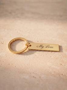 1PC Personalized Couple Eye Photo Keychain | Customized Rectangular Long Photo Keychain | Stainless Steel Long Customized Keychain | Gold Silver Black Couple Photo Keychain | Family Memorial Photo Keychain | Personalized Customized Eye Keychain | Gift For Couples Anniversary | Valentine's Day Gift, Gift For Boyfriend, Anniversary Gift, Gift For Husband He She, Long Distance Relationship Gift - Custom Keychains - View 5