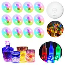 12 LED Light-Up Cup Stickers, Multicolor LED Light-Up Decals, Colorful Decorative LED Light Stickers, LED Sticker Set For Cups Suitable For Various Occasions, Such As Parties, Hotels, And Kitchens - View 1