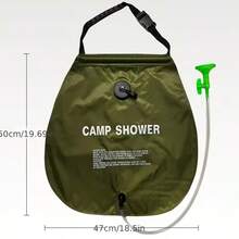 5.28 Gallon Outdoor Solar Shower Bag - Suitable For Bathing, Camping And Washing. Equipped With Detachable Hose And Nylon Rope, Convenient For Portable Storage Of Cold And Hot Water During Hiking, Climbing And Travel - Multicolor - View 13