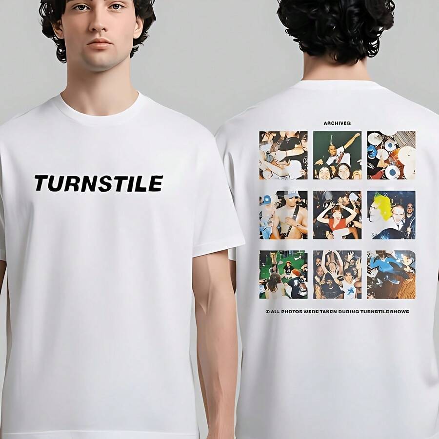 turnstileA Coachella 2026 Festival Indio California Merch Archives Photo T-Shirt - Weiss - Übersicht 1
