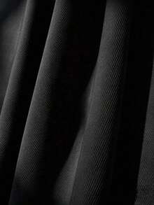 Mid-Waist Solid Color Elegant Straight Leg Pants, Black, Spring Style (Belt Not Included) - Black - View 5