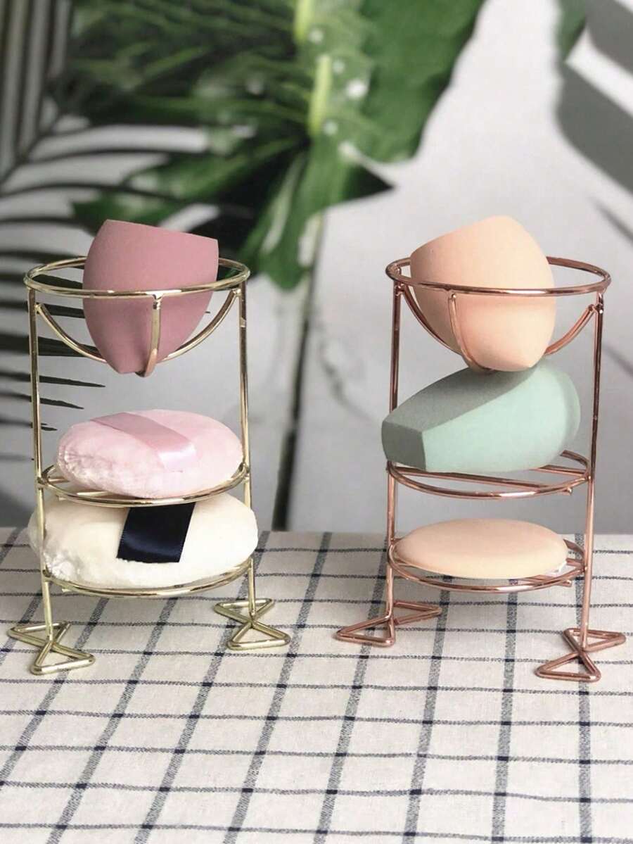 1-Piece Multi-Functional Makeup Sponge And Powder Puff Organizer Can Dry Makeup Sponges And Store Small Makeup Tools. Suitable For Dressing Tables, Bathrooms, Etc. A Great Gift For Women And A Home Decor Decoration - Multicolor - View 1