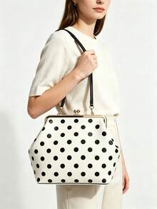 Dedoo Small Fashion 2025 新款斜挎肩帶手拿包套組 大容量女款單肩筆電包 - 白色 - 查看 6