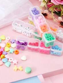 One Transparent Plastic Jewelry Organizer Box With 28/56 Removable Compartments. Suitable For Earrings, Rings, Necklaces, Beads, And Small Craft Items. Portable Organizer, Perfect For Travel, Back-To-School Season, And Valentine's Day. - Multicolor - View 6