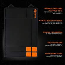 GRITR Magnetic Gun Cleaning Mat For Rifles And Handguns - Non-Slip, Stain-Resistant PVC Workbench Mat With Small Parts Organizer - Rifle Size (36"x10") - View 10