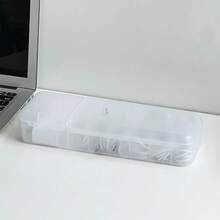 1件式電纜收納盒,線材儲存盒,桌面線材管理,多隔層電纜盒,防塵儲存容器,充電器收納盒,耳機收納盒,小配件收納盒,居家辦公桌收納盒 - 查看 13