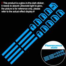 Small Glow-In-The-Dark Stickers For Car Window Lift Buttons, Fluorescent Function Button Stickers For Car Interior, Green, Blue, Orange Car Lift Stickers - Glow-in-the-dark Sticker - View 4