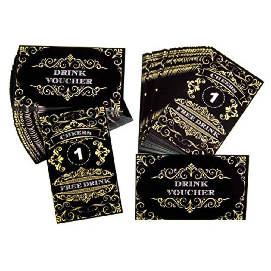 100 Free Drink Tickets Coupons For A Free Drink Wedding Halloween Work Event Party Bar Pack - As Pic - View 1