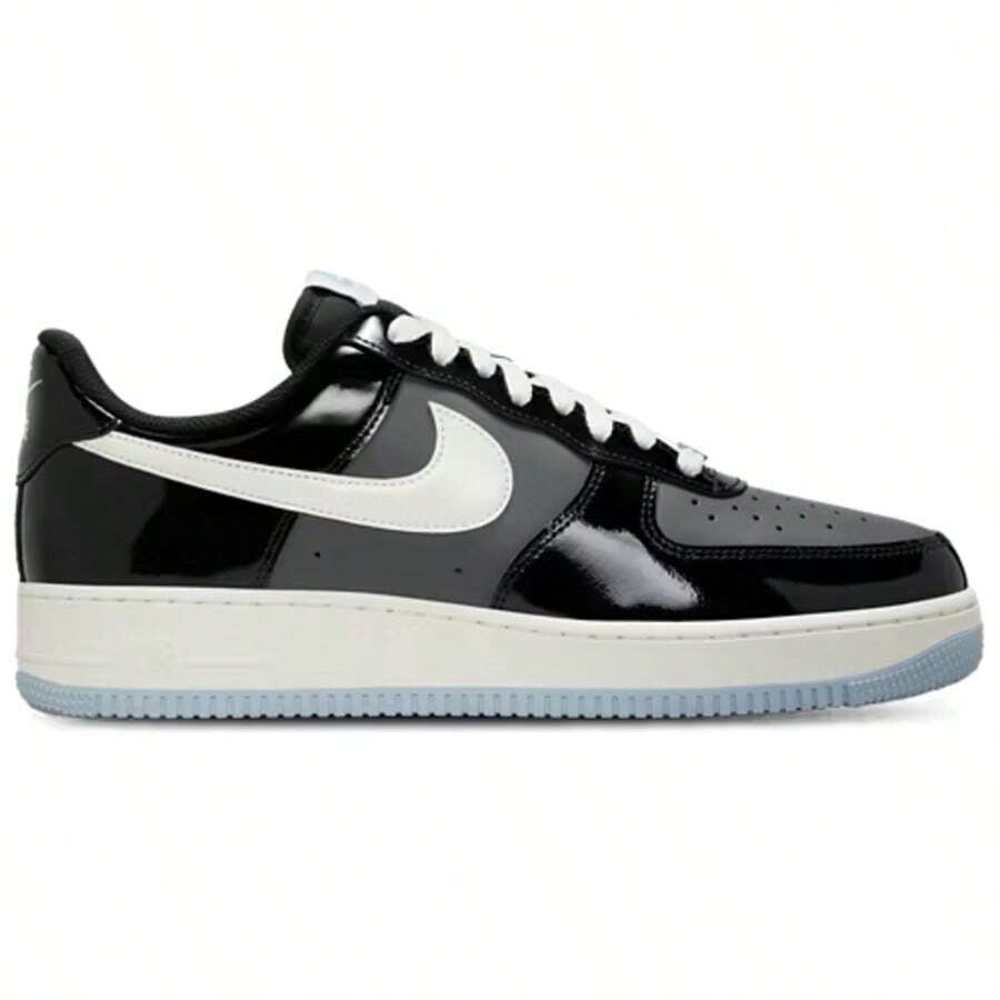 Nike Air Force 1 '07 LV8 Casual Shoes Men's Black/Sail/Armory Blue IB7676-001 | Court-To-Street Style, Iconic Silhouette - 漆皮黑藍 - 查看 1
