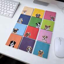 50pcs Random Cute Dog Sticky Notes Set, Random Colors 3*3 Inch Square Self-Adhesive Memo Pads, Multi-Color Adorable Dog Prints (Kawaii Corgi, French Bulldog, Golden Retriever, Schnauzer, Etc.), Great Value Pack For Home, Study, Office Notes And Memo, Creative Gift For Dog Lovers - Multicolor - View 2