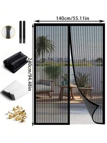 Magnetic Screen Door, Magnetic Closure - Keeps Bugs Out While Letting Cool Breeze In, Durable Mesh - Suitable For Pets And Children, Fits Front Doors And Sliding Doors - A - View 15